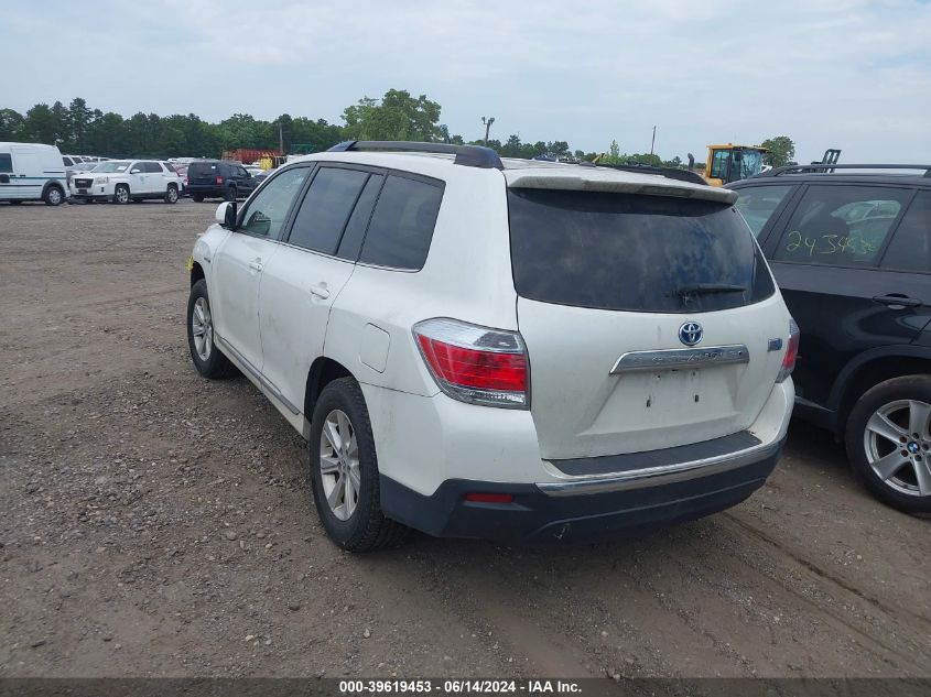 2013 Toyota Highlander Hybrid Base V6 VIN: JTEBC3EH5D2016782 Lot: 39619453