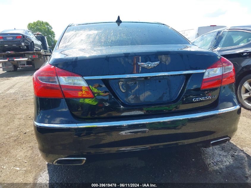 2012 Hyundai Genesis 4.6 VIN: KMHGC4DF0CU211476 Lot: 39619478