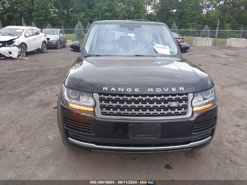 2016 Land Rover Range Rover 3.0L V6 Turbocharged Diesel Td6 VIN: SALGR2KF3GA289373 Lot: 39619603