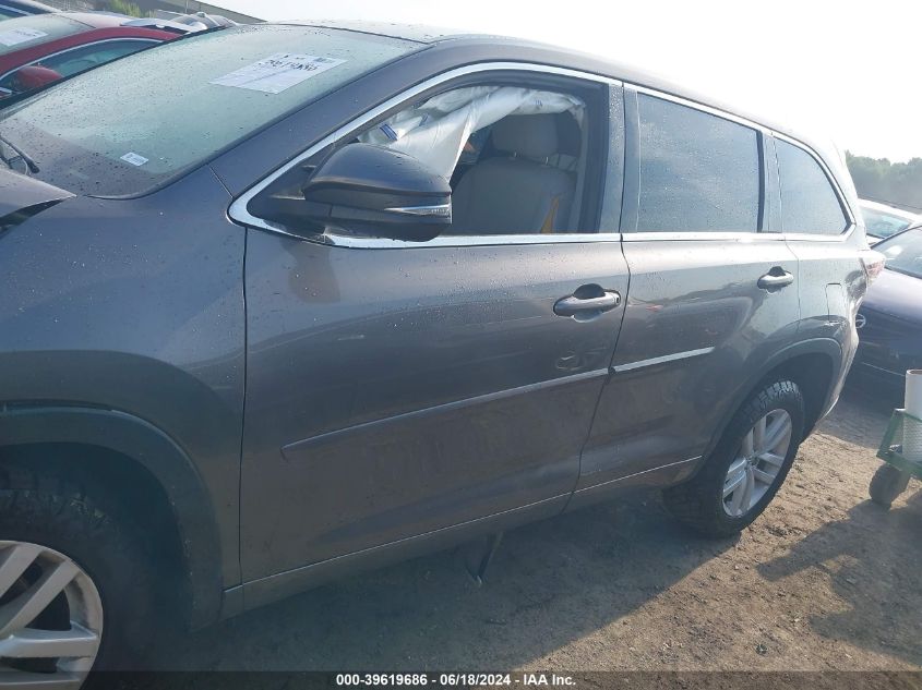 2015 Toyota Highlander Le V6 VIN: 5TDZKRFH8FS088885 Lot: 39619686