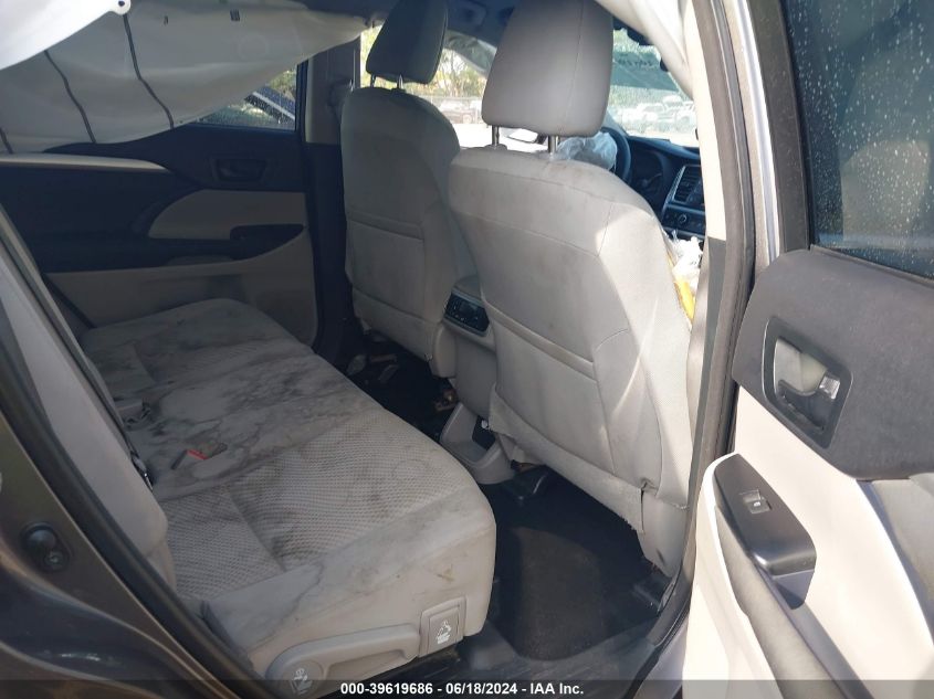 2015 Toyota Highlander Le V6 VIN: 5TDZKRFH8FS088885 Lot: 39619686