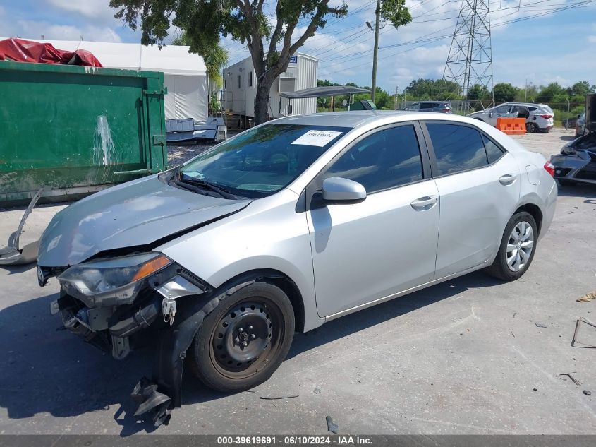 2016 Toyota Corolla Le VIN: 5YFBURHE5GP564194 Lot: 39619691