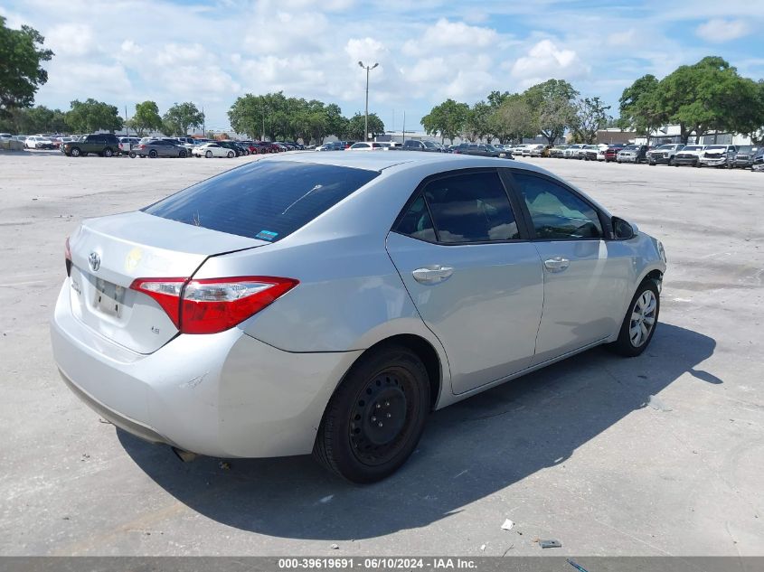 2016 Toyota Corolla Le VIN: 5YFBURHE5GP564194 Lot: 39619691