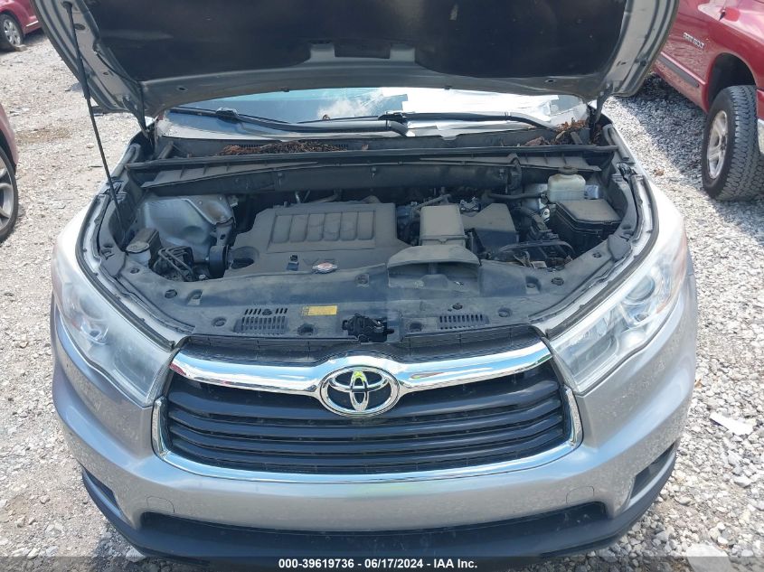 2016 Toyota Highlander Xle V6 VIN: 5TDJKRFH5GS300480 Lot: 39619736