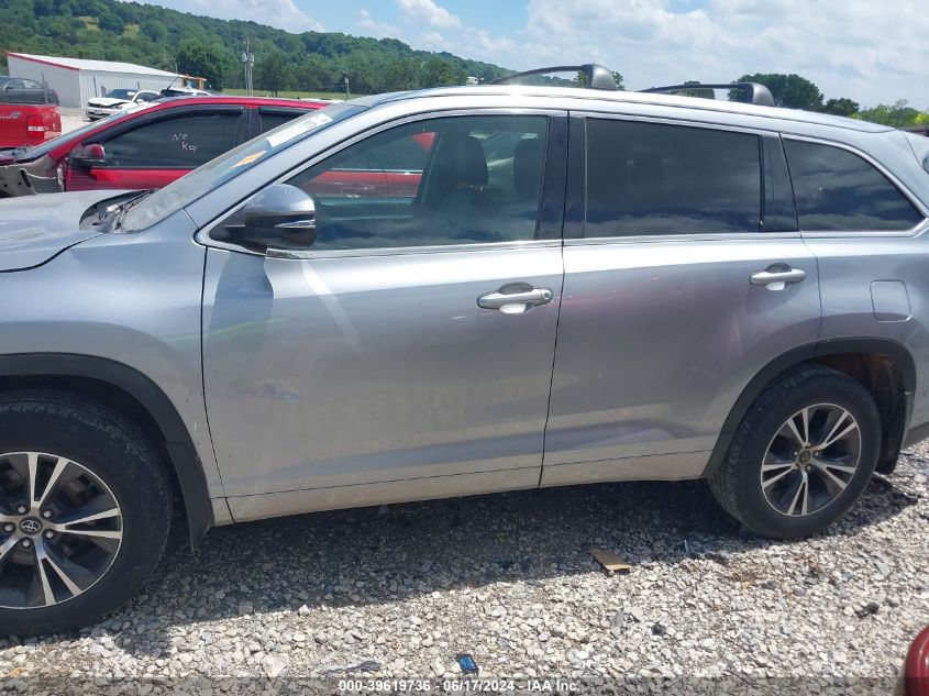 2016 Toyota Highlander Xle V6 VIN: 5TDJKRFH5GS300480 Lot: 39619736