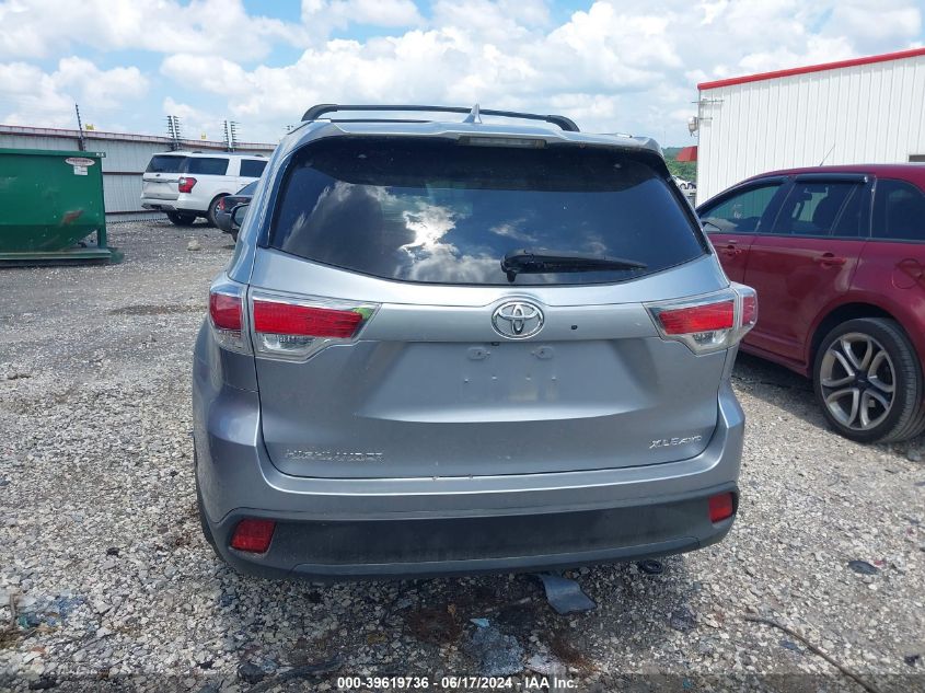 2016 Toyota Highlander Xle V6 VIN: 5TDJKRFH5GS300480 Lot: 39619736