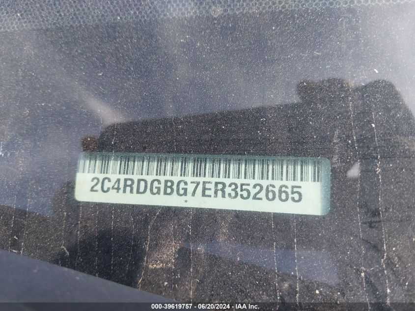 2014 Dodge Grand Caravan Se VIN: 2C4RDGBG7ER352665 Lot: 39619757