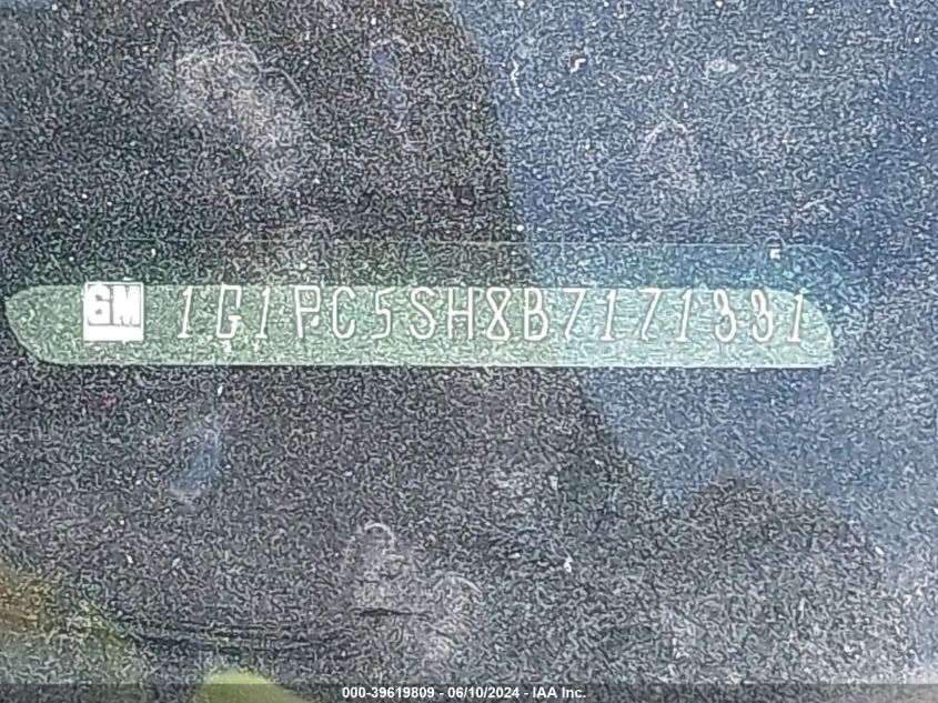 2011 Chevrolet Cruze Ls VIN: 1G1PC5SH8B7171331 Lot: 39619809