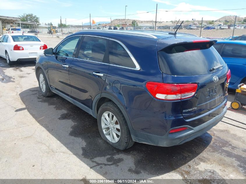 2016 Kia Sorento 3.3L Lx VIN: 5XYPGDA58GG160627 Lot: 39619946