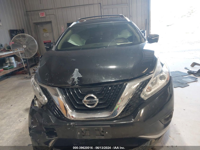2015 Nissan Murano Sl VIN: 5N1AZ2MH0FN226407 Lot: 39620016