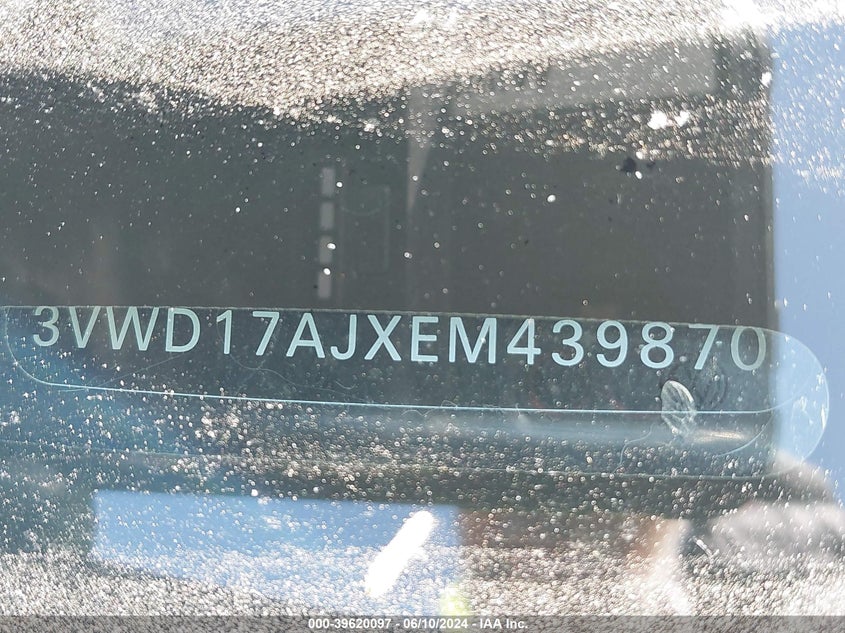 2014 Volkswagen Jetta 1.8T Se VIN: 3VWD17AJXEM439870 Lot: 39620097