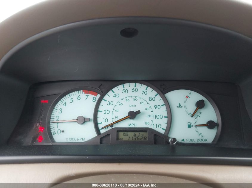 2003 Toyota Corolla Le VIN: JTDBR32E332012578 Lot: 39620110