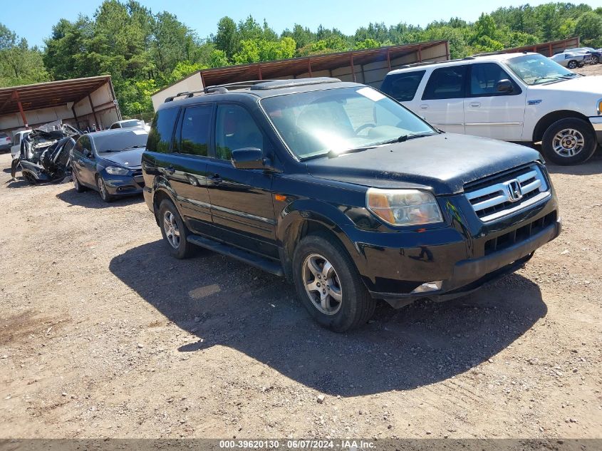 2006 Honda Pilot Ex-L VIN: 5FNYF18626B006697 Lot: 39620130