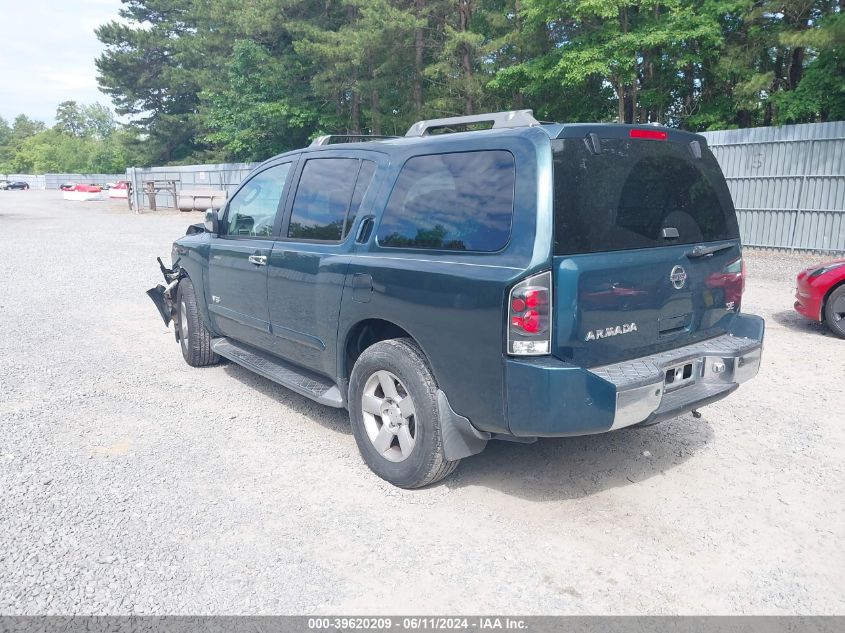 2005 Nissan Armada Se VIN: 5N1AA08B25N722745 Lot: 39620209