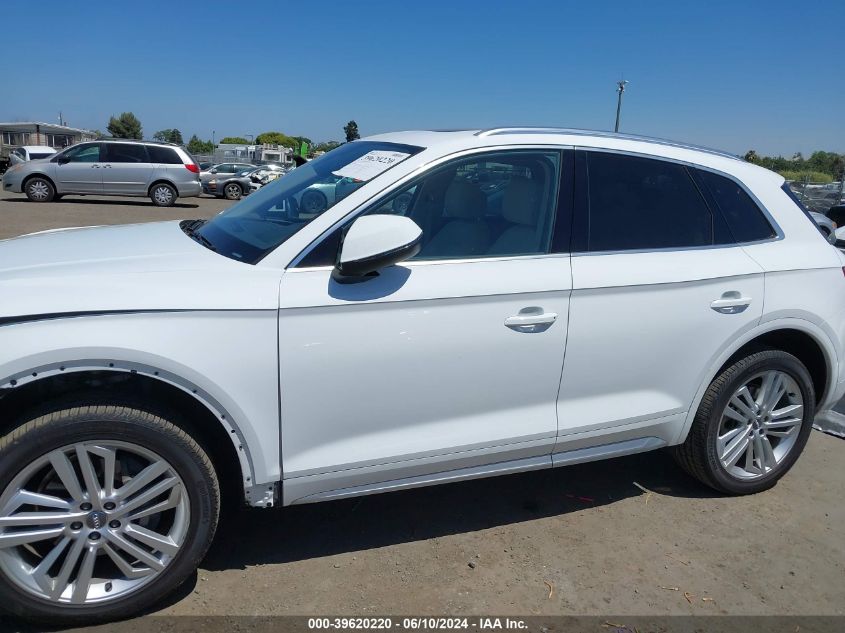 2018 Audi Q5 2.0T Premium/2.0T Tech Premium VIN: WA1BNAFY5J2207755 Lot: 39620220