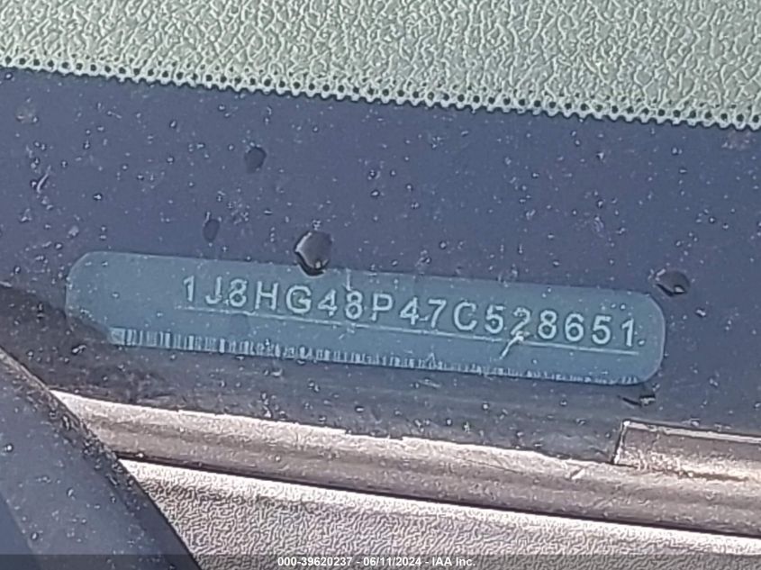 2007 Jeep Commander Sport VIN: 1J8HG48P47C528651 Lot: 39620237