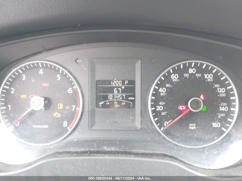 2012 Volkswagen Jetta 2.5L Se VIN: 3VWDP7AJ9CM321062 Lot: 39620344