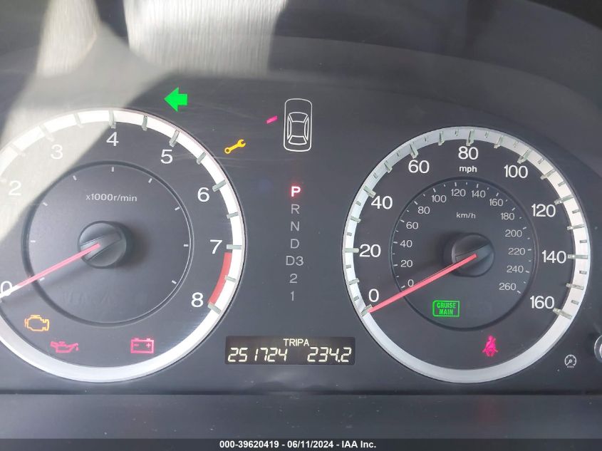 2009 Honda Accord 2.4 Ex VIN: 1HGCP267X9A006423 Lot: 39620419