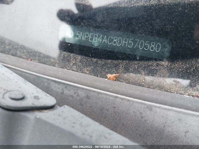 2013 Hyundai Sonata Gls VIN: 5NPEB4AC8DH570580 Lot: 39620522