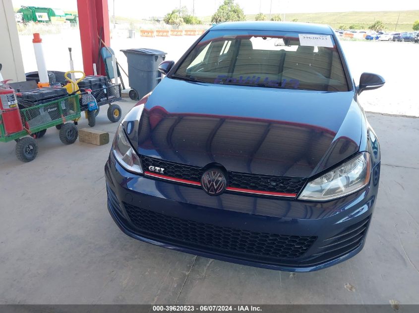 2017 Volkswagen Golf Gti Autobahn 4-Door/S 4-Door/Se 4-Door/Sport 4-Door VIN: 3VW5T7AU8HM019859 Lot: 39620523