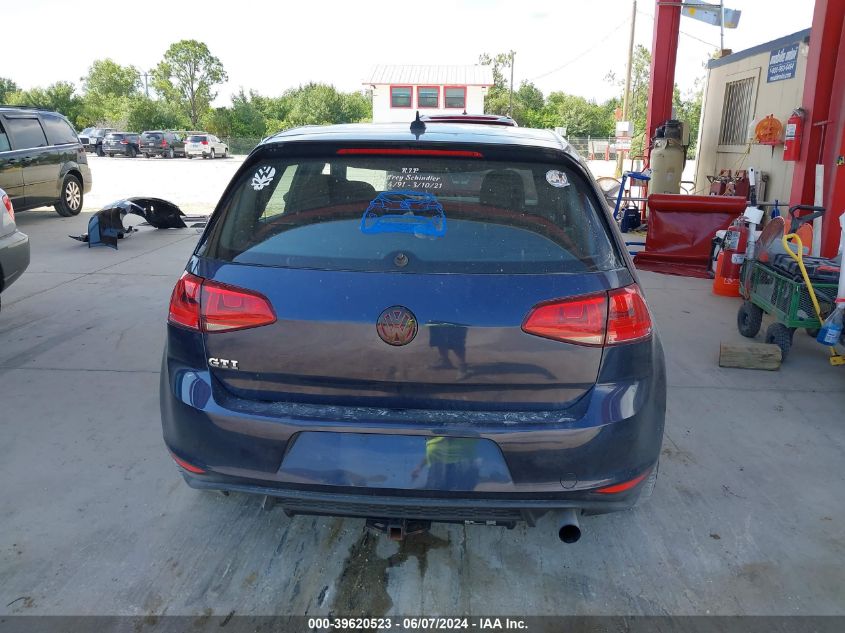 2017 VOLKSWAGEN GOLF GTI AUTOBAHN 4-DOOR/S 4-DOOR/SE 4-DOOR/SPORT 4-DOOR - 3VW5T7AU8HM019859