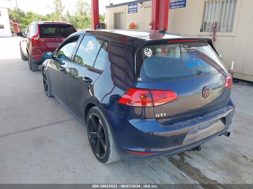 2017 VOLKSWAGEN GOLF GTI AUTOBAHN 4-DOOR/S 4-DOOR/SE 4-DOOR/SPORT 4-DOOR - 3VW5T7AU8HM019859