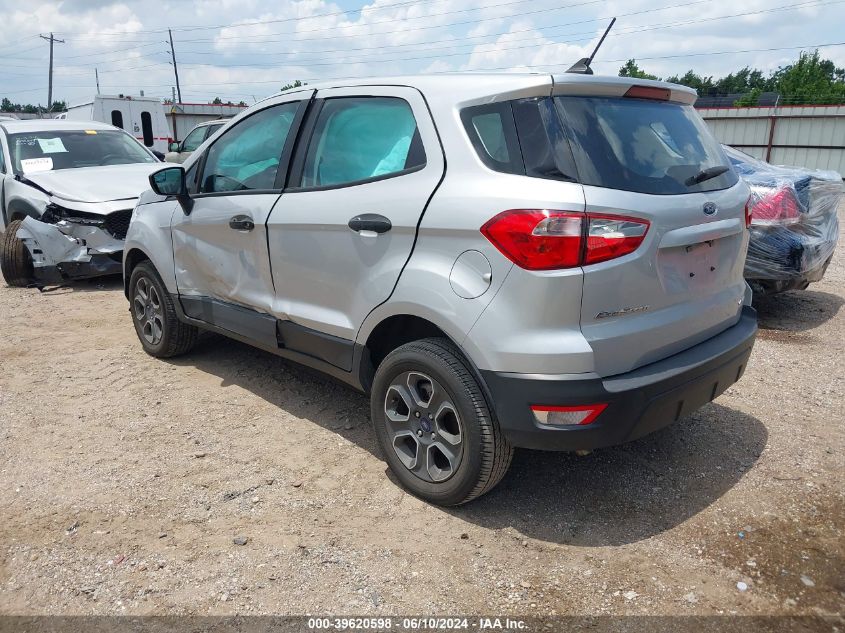 2022 Ford Ecosport S VIN: MAJ6S3FL0NC457247 Lot: 39620598