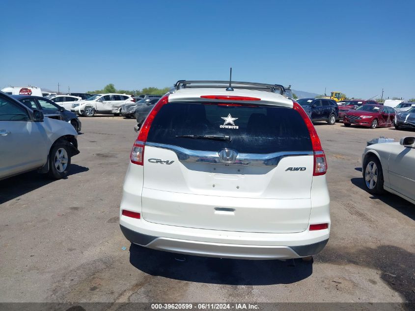 2015 Honda Cr-V Ex-L VIN: 5J6RM4H70FL003972 Lot: 39620599