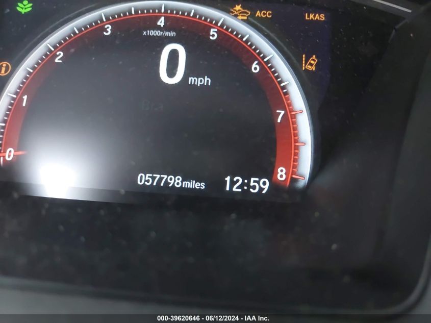 2019 Honda Civic Sport VIN: 2HGFC2F84KH551722 Lot: 39620646