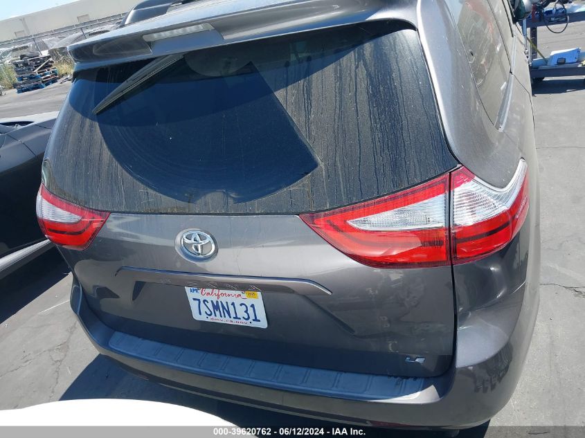 2016 Toyota Sienna Le 8 Passenger VIN: 5TDKK3DCXGS696494 Lot: 39620762