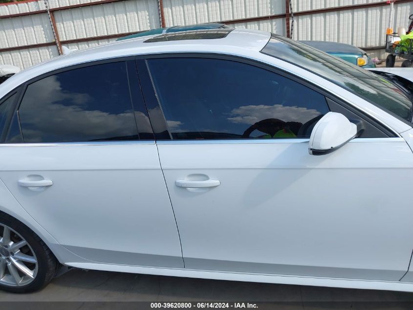 2014 Audi A4 2.0T Premium VIN: WAUFFAFL4EN000834 Lot: 39620800
