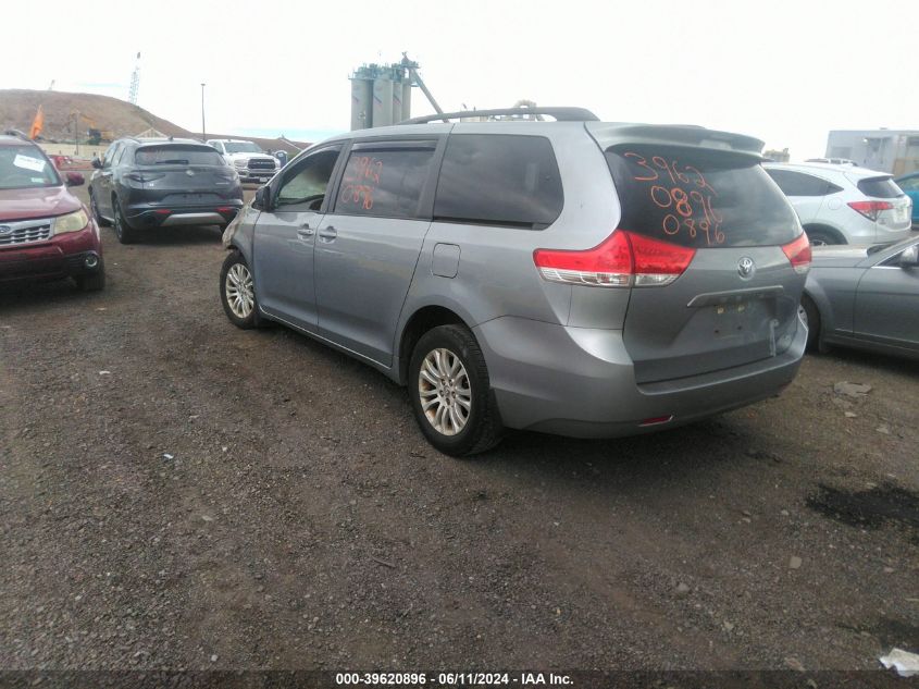 5TDYK3DC9CS273071 2012 Toyota Sienna Xle V6 8 Passenger