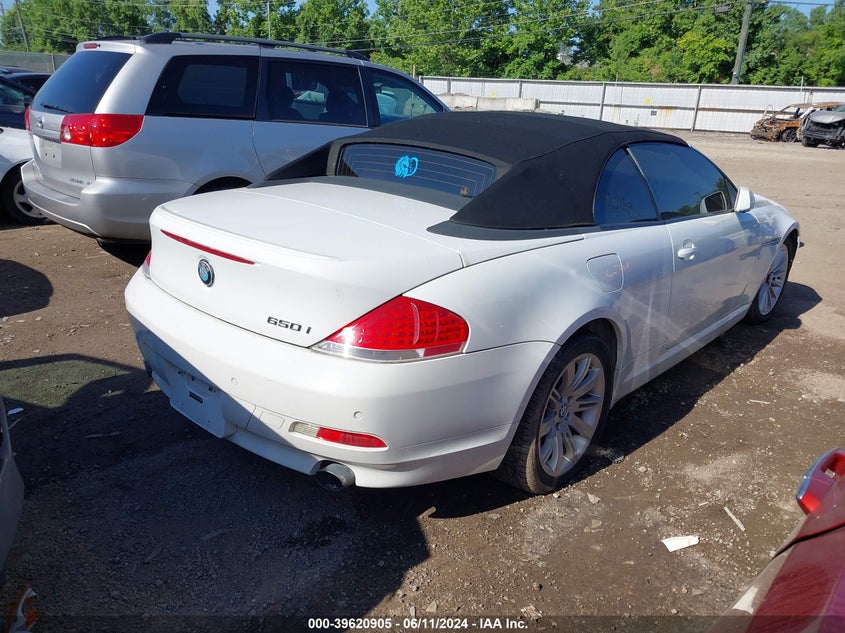 2006 BMW 650I VIN: WBAEK13406CN75238 Lot: 39620905