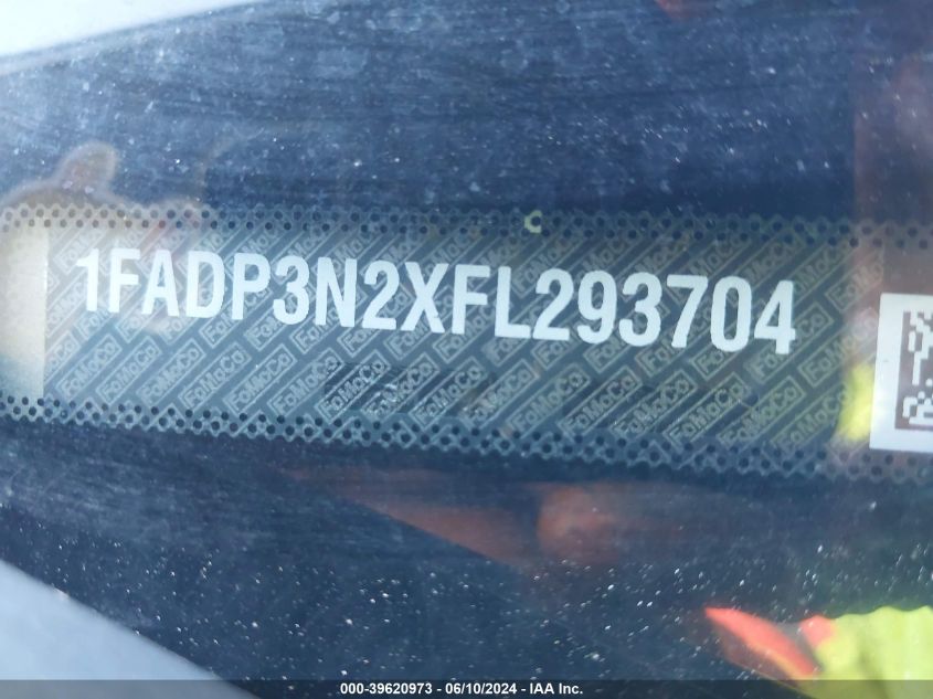 2015 Ford Focus Titanium VIN: 1FADP3N2XFL293704 Lot: 39620973