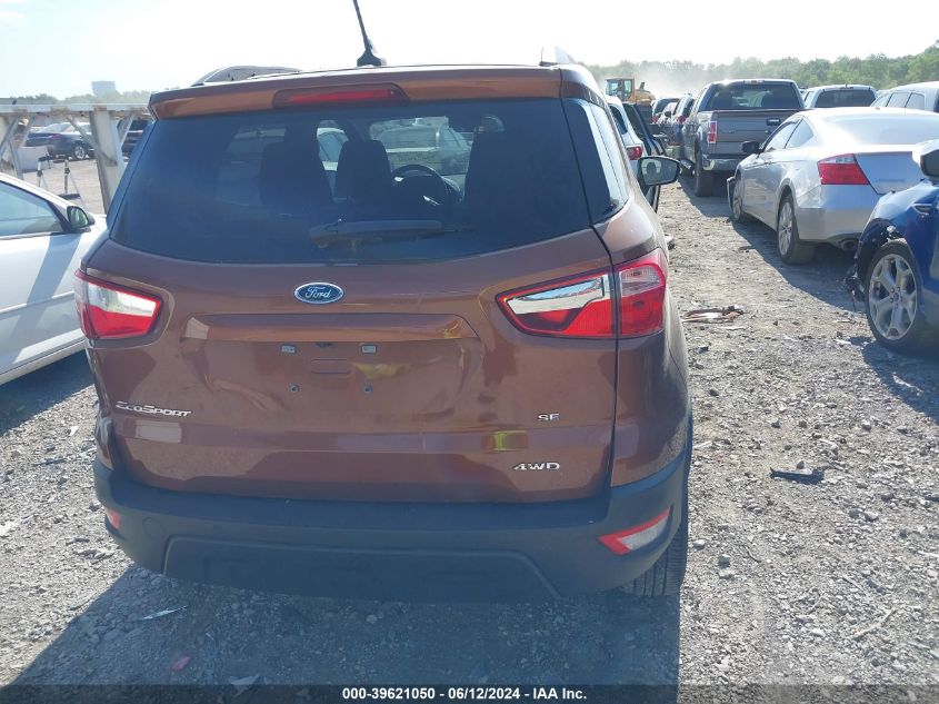 2019 Ford Ecosport Se VIN: MAJ6S3GL2KC250255 Lot: 39621050