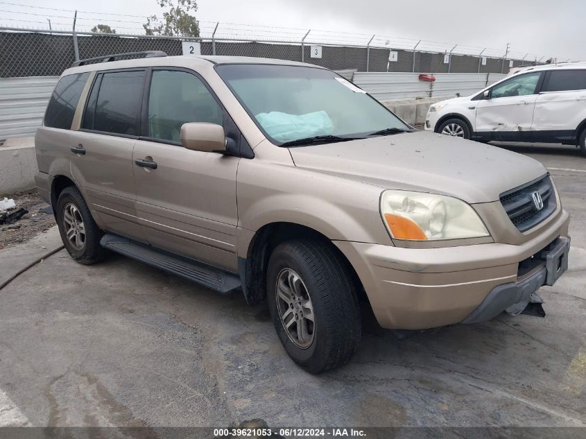 2004 Honda Pilot Ex-L VIN: 2HKYF18564H622702 Lot: 39621053