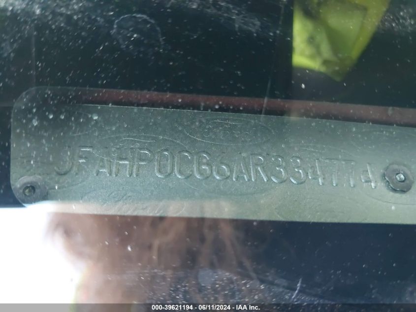 2010 Ford Fusion Sel VIN: 3FAHP0CG6AR334774 Lot: 39621194