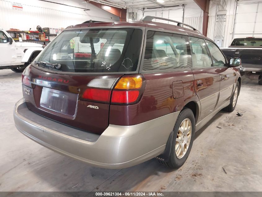 2001 Subaru Outback H6-3.0 VIN: 4S3BH806317618605 Lot: 39621304