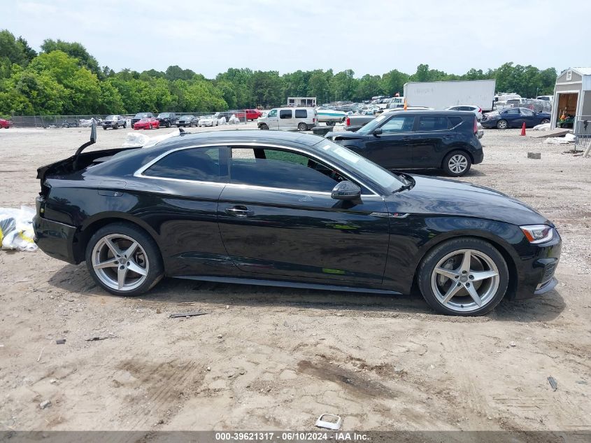 2018 Audi A5 2.0T Premium VIN: WAUTNAF53JA134694 Lot: 39621317