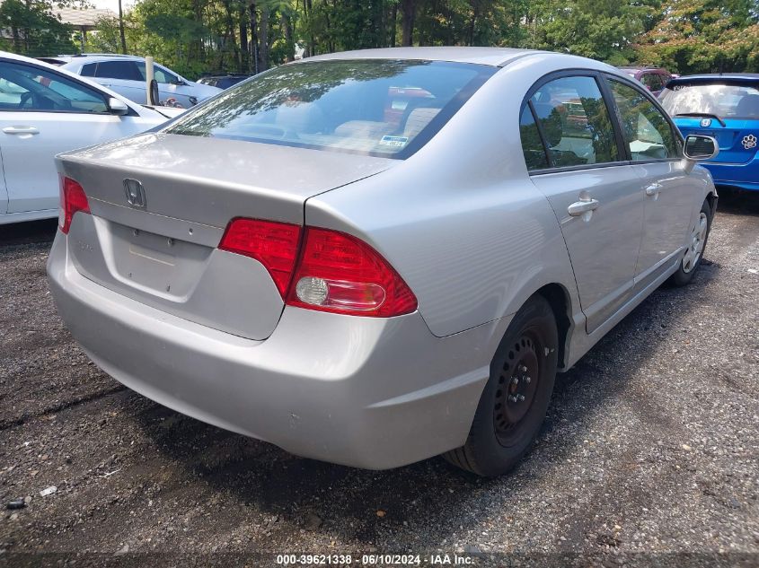 2007 Honda Civic Lx VIN: 1HGFA15567L067410 Lot: 39621338