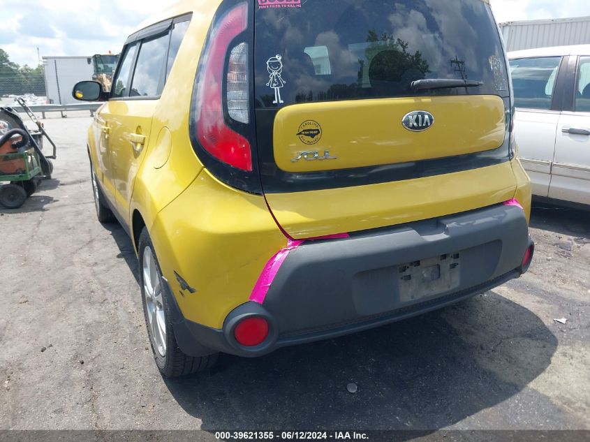 2015 Kia Soul + VIN: KNDJP3A56F721450 Lot: 39621355