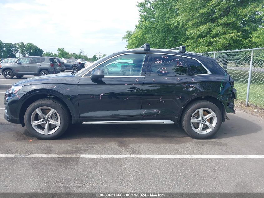 2021 Audi Q5 Premium 45 Tfsi Quattro S Tronic VIN: WA1AAAFY7M2060723 Lot: 39621368