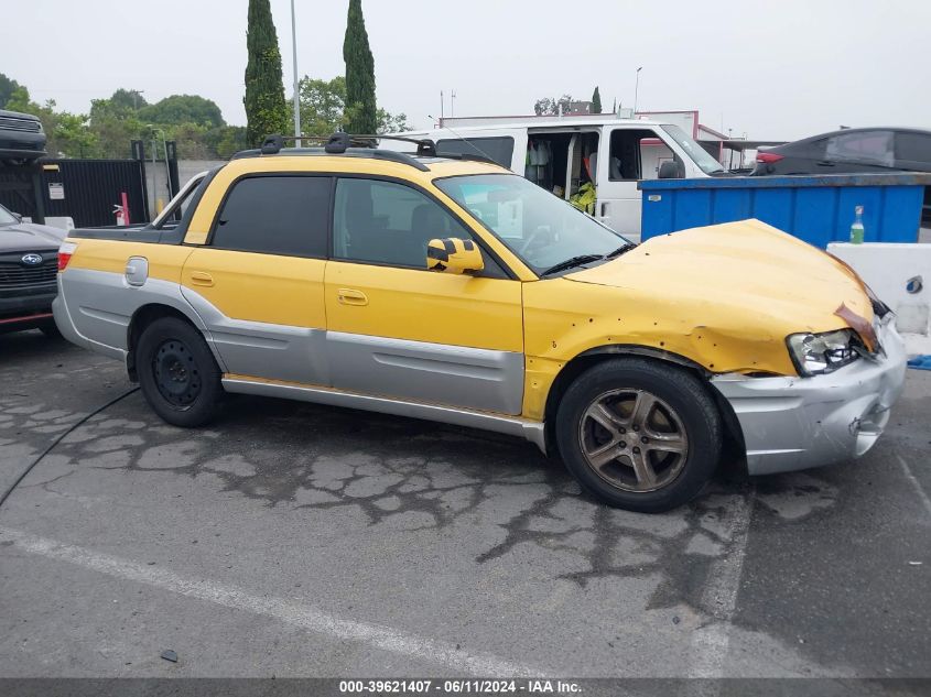 2003 Subaru Baja VIN: 4S4BT61C937103808 Lot: 39621407