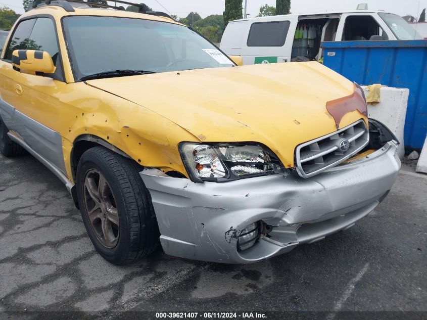 2003 Subaru Baja VIN: 4S4BT61C937103808 Lot: 39621407