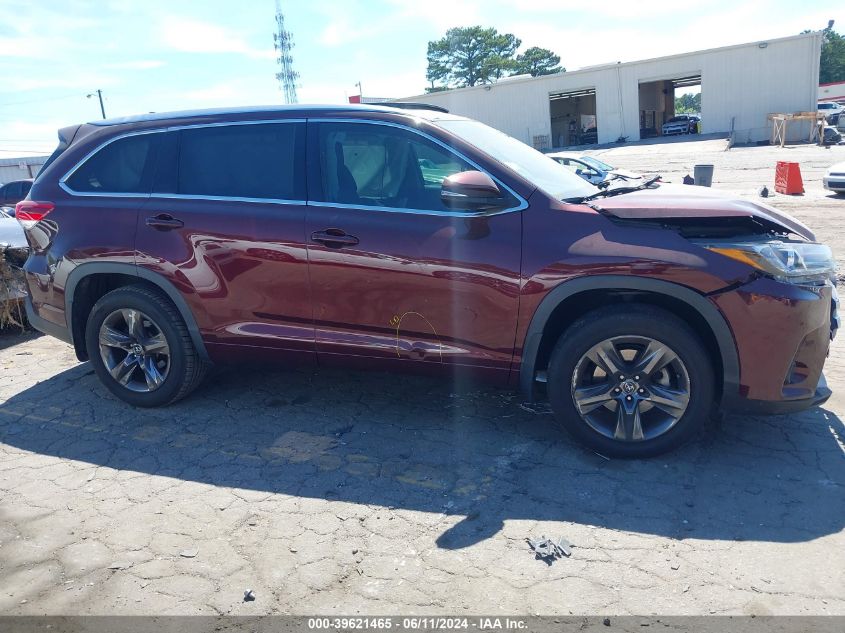 2019 Toyota Highlander Limited Platinum VIN: 5TDDZRFH5KS711413 Lot: 39621465