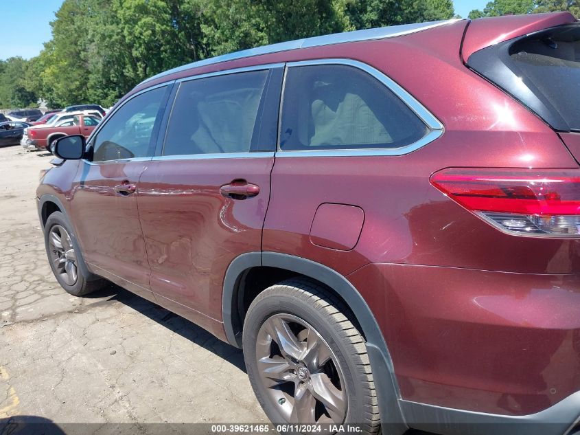 2019 Toyota Highlander Limited Platinum VIN: 5TDDZRFH5KS711413 Lot: 39621465