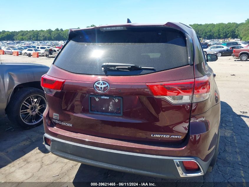 2019 Toyota Highlander Limited Platinum VIN: 5TDDZRFH5KS711413 Lot: 39621465