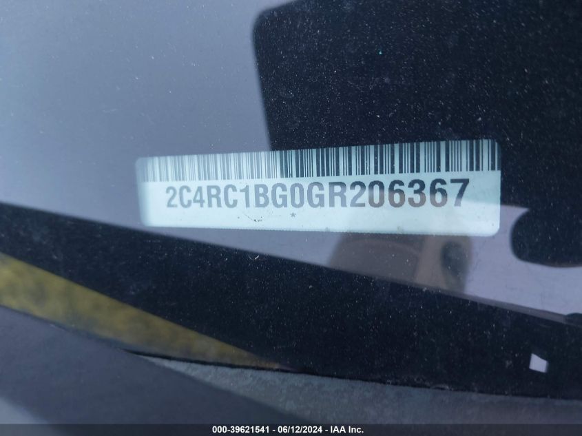 2016 Chrysler Town & Country Touring VIN: 2C4RC1BG0GR206367 Lot: 39621541