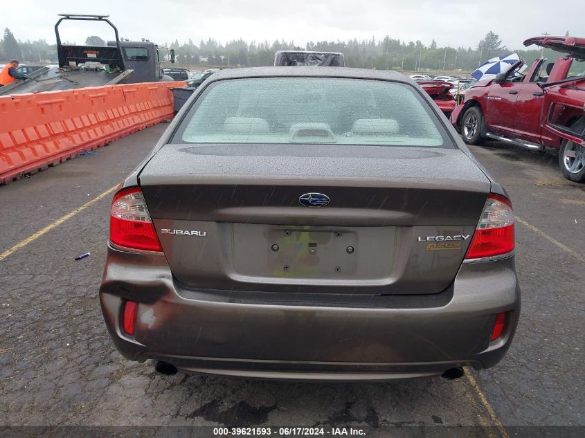 2009 Subaru Legacy 2.5I VIN: 4S3BL616597236847 Lot: 39621593
