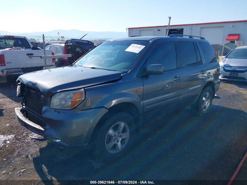 2007 Honda Pilot Ex-L VIN: 2HKYF18667H539610 Lot: 39621646